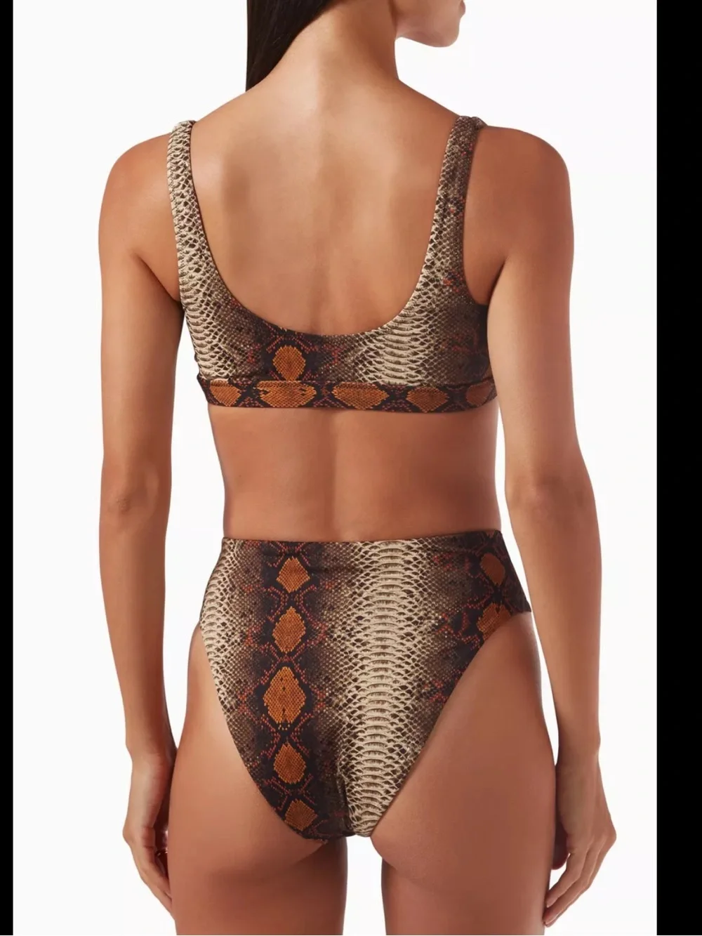 SKIMS Snake-Print Cropped Bikini Long Sleeve SET 🐍